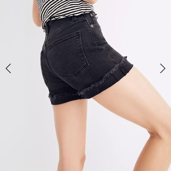 Madewell high rise black denim jean shorts size 26 G5167 - Picture 2 of 9